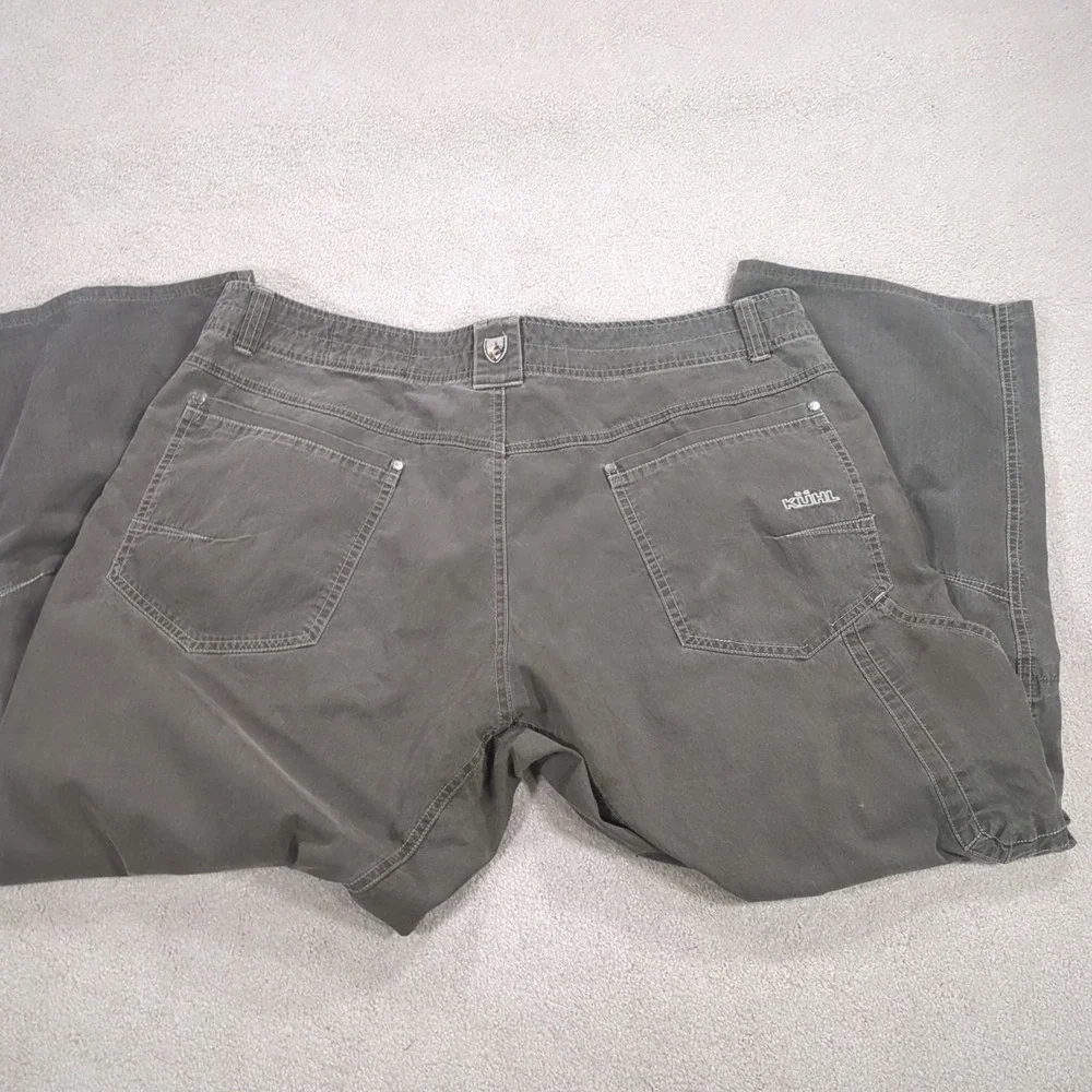 Kuhl Pants Revolvr Nylon Stretch Hiking Outdoor Greenish Gray Mens 38x32 (Short)